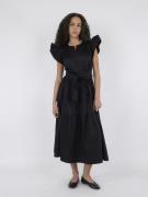 Neo Noir Marine Cotton Satin Dress Kvinde Black Maxi Kjoler Str 40 - h...