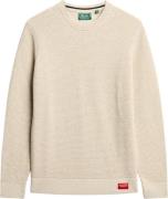 Superdry Textured Crew Knit Jumper Mand Light Grey Sweaters Str L - ho...