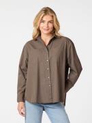 Neo Noir Dalma C Poplin Shirt Kvinde Warm Grey Langærmede Bluser Str 4...