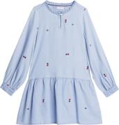 Tommy Hilfiger EMB Flower Tencel Dress LS Str 5 år / 110 cm - Denim Me...