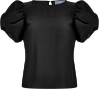 Minus Msbaya Short Sleeve Blouse Kvinde Black Kortærmede Bluser Str 40...