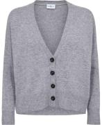 Marella Scorpio Kvinde Melange Grey Cardigans Str L - Uld hos Magasin