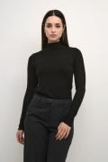 Kaffe Kadrew Turtleneck Tshirt Kvinde Black Deep Langærmede T-shirts S...