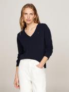 Tommy Hilfiger Soft Wool VNK LS Sweater Kvinde Desert Sky Langærmede B...