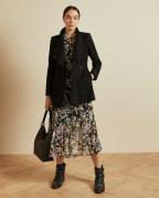 Ted Baker Rosess Short Wool Wrap Coat Kvinde Black Overgangsjakker Str...