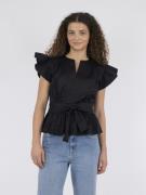 Neo Noir Dalia Cotton Satin Top Kvinde Black Toppe Str 40 - hos Magasi...