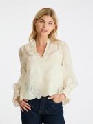 Neo Noir Amara Big Embroidery Blouse Kvinde Off White Langærmede Bluse...