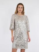 Neo Noir Lassie Sequins Dress Kvinde Pale Gold Korte Kjoler Str 40 - h...