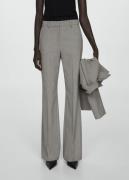 MANGO Highwaist Flared Trousers Kvinde Lt Pastel Grey Bukser Str 40 - ...