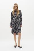 InWear Likoiw Print Dress Kvinde Paisley Black/ Creme Midi Kjoler Tigh...