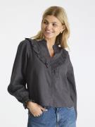 Neo Noir Degas Blouse Kvinde Dark Grey Langærmede Bluser Str 40 - hos ...