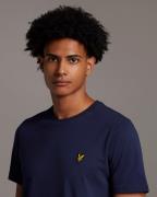 Lyle & Scott Plain Tshirt Mand Navy Kortærmede T-shirts Str L - hos Ma...