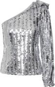 Vero Moda Vmefi ONE Shoulder LS TOP JRS Kvinde Silver Colour Toppe Str...