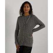 Lauren Ralph Lauren CMB Ctn/br Ryn/lrxls Cardigan Kvinde Deco Pewter C...