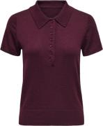 ONLY Onlcathrine SS Polo Neck EX KNT Kvinde Cabernet Sweaters Str XS -...