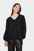 Saint Tropez Brisz Blouse Kvinde Black Langærmede Bluser Regular Fit S...