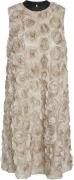 Bruuns Bazaar Clarkiabbchi Dress Kvinde Beige/black Midi Kjoler Str 40...