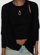 MANGO Fineknit Cardigan Kvinde Black Cardigans Plus Size Str L - hos M...