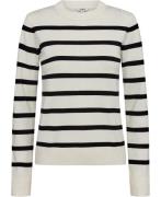 mbyM Canam Kvinde Sugar Black Stripe Sweaters Str L - hos Magasin