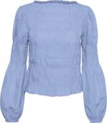 Cream Crhenva Blouse Kvinde Placid Blue Langærmede Bluser Str 40 - hos...