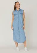 SisterS Point Osal. DR Kvinde L. Blue Wash Midi Kjoler Str L - Denim h...