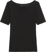 Marc O’Polo Tshirt, Short-sleeve, Boat-neck Kvinde Black Kortærmede T-...