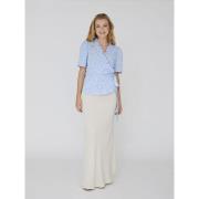 A-VIEW Peony Wrap Blouse Kvinde Sky Blue Kortærmede Bluser Str 40 - ho...