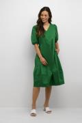 Culture Cuantoinett SS Dress Kvinde Jolly Green Midi Kjoler Str L - ho...