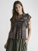 Neo Noir Jayla Leo Voile Top Kvinde Leopard Toppe Str 40 - hos Magasin