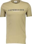 Lindbergh Copenhagen Print tee S/S Mand Mid Sand Kortærmede T-shirts S...