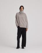 Gai&Lisva Vita Lambswool Jumper Gots 243975 Kvinde Stone Grey Sweaters...