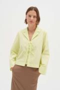 InWear Helveiw Cropped Shirt Kvinde Lime Sorbet Langærmede Skjorter Lo...