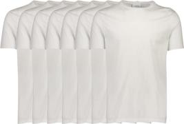 Lindbergh Basic Oneck tee S/S 7 Pack Mand Hvid Kortærmede T-shirts Reg...