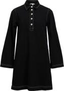 Object Objharlow L/S Shirt Dress E DIV Kvinde Black Denim/white Stich ...