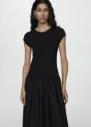 MANGO Flared Dress With Ruffled hem Kvinde Black Maxi Kjoler Str L - h...