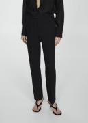 MANGO Straight Suit Trousers Kvinde Black Bukser Med Lige Ben Str 40 -...