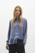 InWear Leonore Shirt Premium 100% Silk Kvinde Flint Stone Langærmede S...