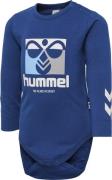 Hummel Hmlouen Body L/S Str 2 år / 92 cm - Navy Peony Langærmede Bodie...