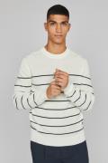 Matinique Matriton Stripe Mand Broken White Sweaters Regular Fit Str L...