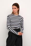 Karen by Simonsen Candacekb Big Stripe LS Kvinde Egret/night Sky Strip...