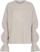 Designers Remix Carmen Drape Knit Kvinde Grå Sweaters Str xl - hos Mag...