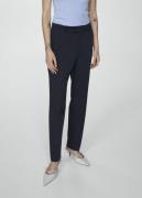 MANGO Straight Suit Trousers Kvinde Navy Bukser Med Lige Ben Str 38 - ...