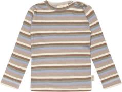 PETIT PIAO Tshirt L/S Modal Multi Striped Str 80 cm - Simply Taupe Lan...