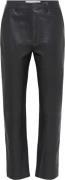 Selected Femme Slfmarie Chino MW Leather Pants W N Kvinde Sort Læderbu...