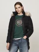 Tommy Hilfiger Heritage Down Tyra Coat With FUR Kvinde Black Vinterjak...