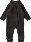 Mikk-Line Wool Baby Suit Str 92 - Dark Brown Melang Køredragter Uld ho...