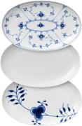 Royal Copenhagen Gift W History Oval Asiette 23,5cm 3pcs Hvid Str 23,5...