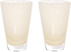 OYOY Living Design Yuka Swirl Glas Pakke med 2 Gul - Vandglas Glas hos...