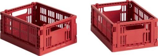 Hay Hay Colour Crate, Mini, 2 stk. Red Str Mini - Kurve hos Magasin