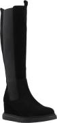 Cashott Casanja Tall Boot Suede Kvinde Black Langskaftede Støvler Str ...